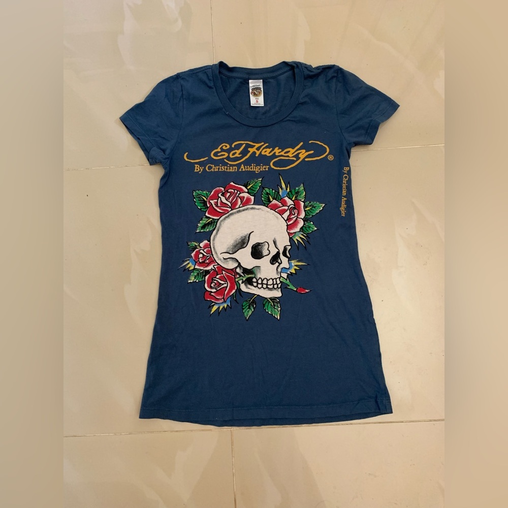 Women Edhardy Shirt Blue